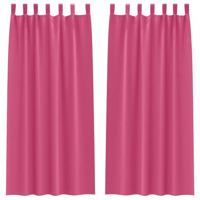 Lot de 2 Rideaux Occultants Rose Vif Polyester 245x140