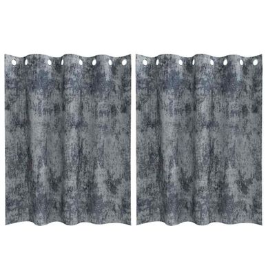 Rideaux En Velours 2 Pièces Gris Argenté 140 X 140 Cm Velours