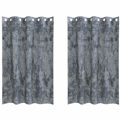 Rideaux En Velours 2 Pièces Gris Argenté 175 X 140 Cm Velours