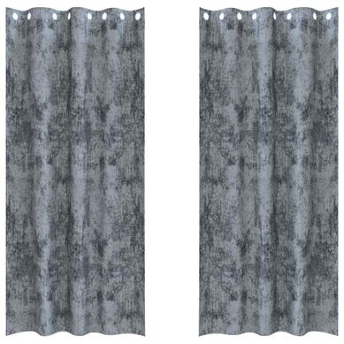 Rideaux En Velours 2 Pièces Gris Argenté 225 X 140 Cm Velours