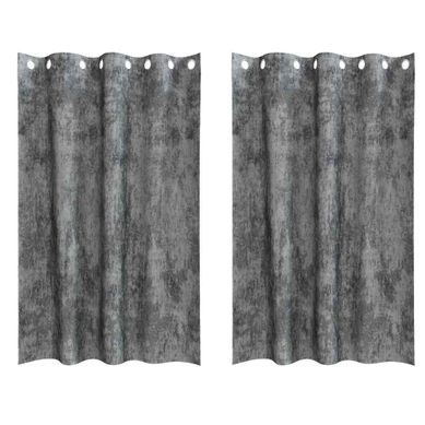 Rideaux En Velours 2 Pièces Gris 175 X 140 Cm Velours