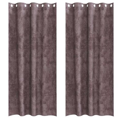 Rideaux En Velours 2 Pièces Marron 225 X 140 Cm Velours