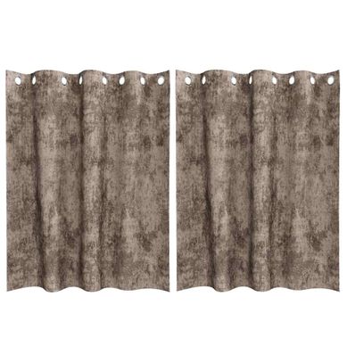 Rideaux En Velours 2 Pièces Cappuccino 140 X 140 Cm Velours