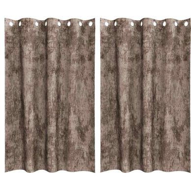 Rideaux En Velours 2 Pièces Cappuccino 175 X 140 Cm Velours