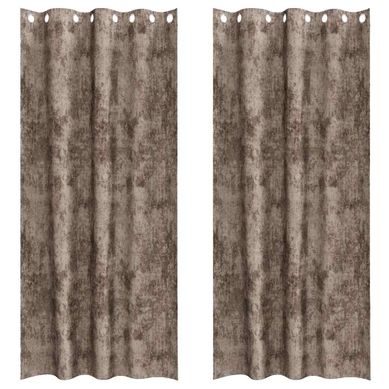 Rideaux En Velours 2 Pièces Cappuccino 260 X 140 Cm Velours