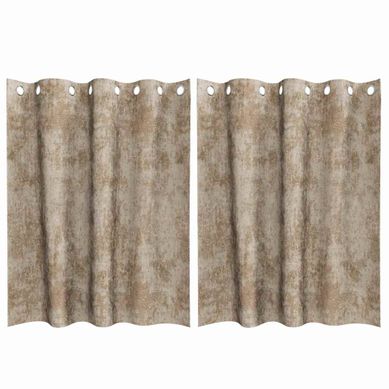 Rideaux En Velours 2 Pièces Champagne 140 X 140 Cm Velours