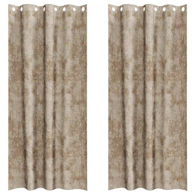 Rideaux En Velours 2 Pièces Champagne 260 X 140 Cm Velours