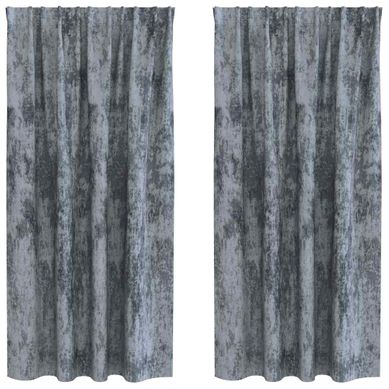 Rideaux En Velours 2 Pièces Gris Argenté 175 X 140 Cm Velours