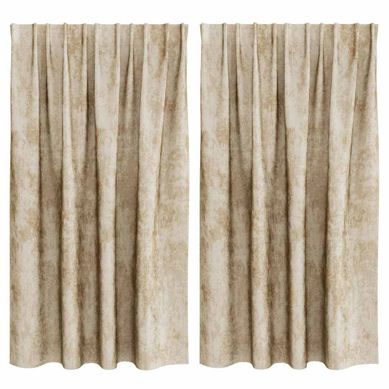Rideaux En Velours 2 Pièces Crème 140 X 140 Cm Velours