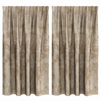Rideaux En Velours 2 Pièces Champagne 140 X 140 Cm Velours