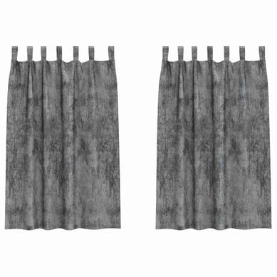 Rideaux En Velours 2 Pièces Gris 175 X 140 Cm Velours Rideaux En Velours 2 Pièces Gris 175 X 140 Cm Velours