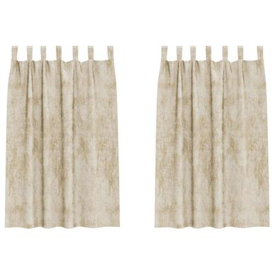 Rideaux En Velours 2 Pièces Crème 175 X 140 Cm Velours
