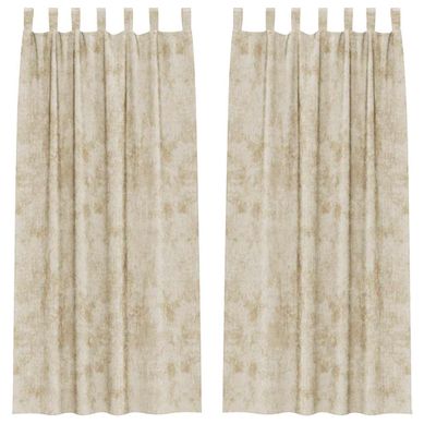 Rideaux En Velours 2 Pièces Crème 225 X 140 Cm Velours