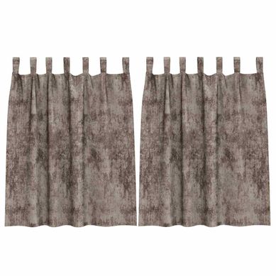 Rideaux En Velours 2 Pièces Cappuccino 140 X 140 Cm Velours