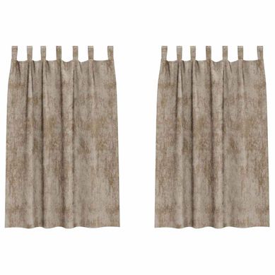 Rideaux En Velours 2 Pièces Champagne 175 X 140 Cm Velours
