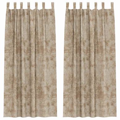 Rideaux En Velours 2 Pièces Champagne 245 X 140 Cm Velours