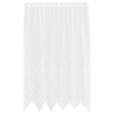 Rideau En Dentelle Floral Blanc 180 X 150 Cm Polyester