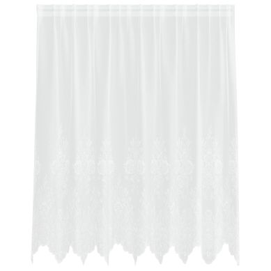 Rideau En Dentelle Floral Blanc 160 X 200 Cm Polyester