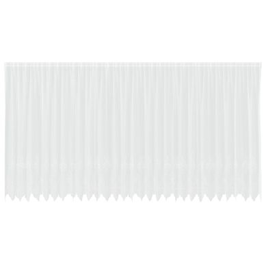 Rideau En Dentelle Avec Des Rideaux Blanc 240x750cm Polyester