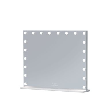 VANITII Grand Miroir Coiffeuse LED avec Loupe 3 couleurs Blanc 95 x 76 cm