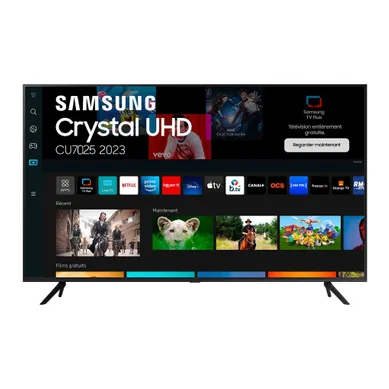 Téléviseur 4k LED 65'' 163cm SAMSUNG 65CU7025 vue de face