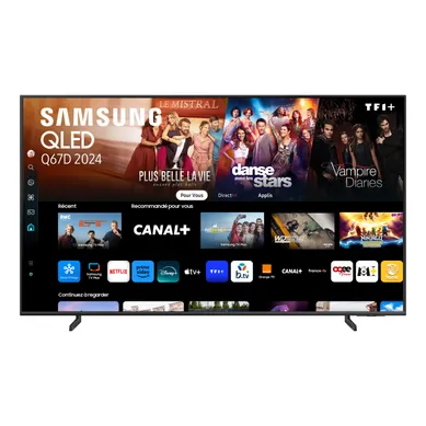 Téléviseur QLED 75'' 190 cm SAMSUNG 75Q67D vue de face