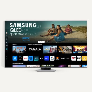 Téléviseur QLED 55'' 140 cm SAMSUNG 55Q80D vue de face