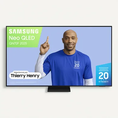 Téléviseur MiniLED 55'' 140 cm SAMSUNG 55QN70F vue de face