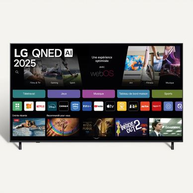Téléviseur QNED AI 75'' 4K LG 189 cm 75QNED82A6B.AEU vue de face