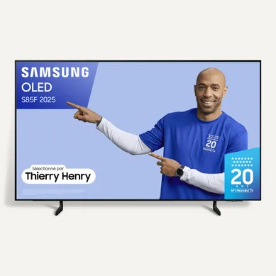 Téléviseur OLED 55'' 140 cm SAMSUNG 55S85FAUXXC vue de face