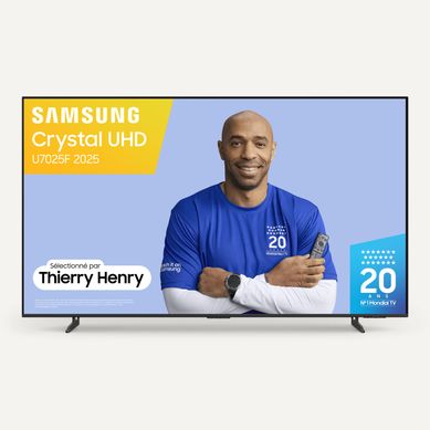 Téléviseur 4K UHD 55'' 140 cm SAMSUNG 55U7025F vue de face