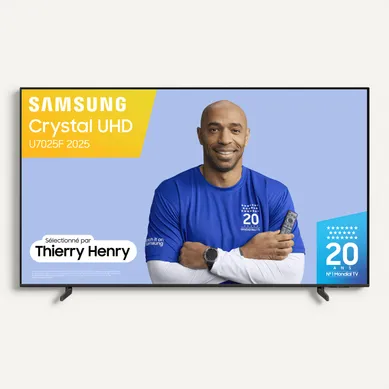 Téléviseur 4K UHD 43'' 109 cm SAMSUNG 43U7025F vue de face