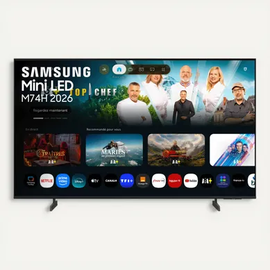 Téléviseur MiniLED 65'' 165 cm SAMSUNG 65M74H vue de face