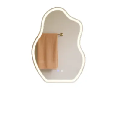Miroir De Salle De Bain LED Asymétrique 50x70cm,tactile,antibuée,dimmable 3000-6500k,ip44.lumineux. Miroir De Salle De Bain LED Asymétrique 50x70cm,tactile,antibuée,dimmable 3000-6500k,ip44.lumineux.