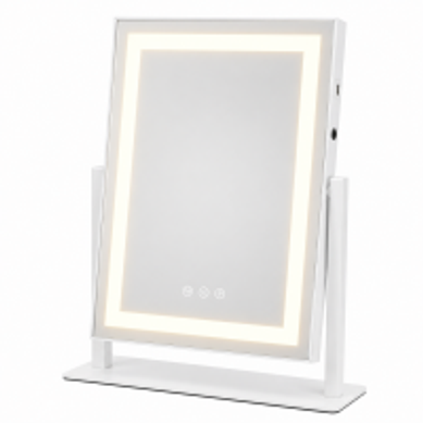 Miroir De Maquillage LED 30x40cm Miroir De Coiffeuse De Table Tactile Et Dimmable,3 Modes De Lumière Miroir De Maquillage LED 30x40cm Miroir De Coiffeuse De Table Tactile Et Dimmable,3 Modes De Lumière