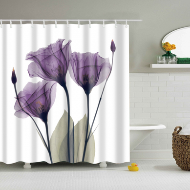 salle de bain rideau de douche Polyester rideaux d... – Grandado