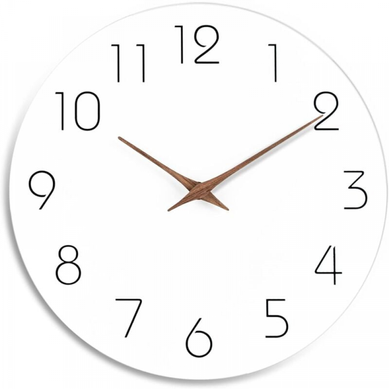 Horloge Murale Silencieuse En Bois De 25,4 Cm Sans Tic-tac, Fonctionne à Piles, Blanc, Moderne