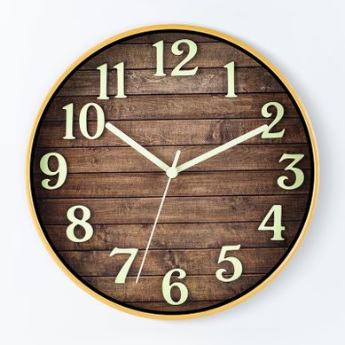 30cm-horloge Murale Lumineuse Simple Et Créative Horloge Silencieuse Stéréo