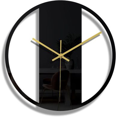 Cc308 Horloge Murale à Cadre Rond Noir Diy Silencieuse Design Moderne Pendules Murales Convient