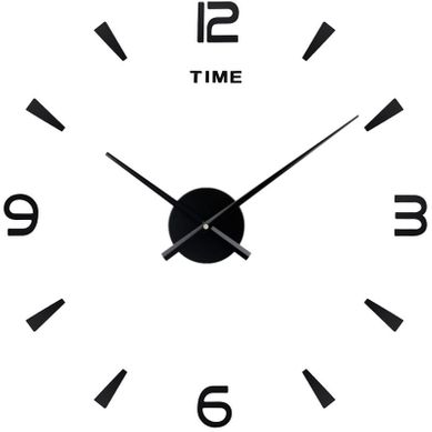 Horloge Murale Moderne Silencieuse à Monter Soi-même Noir,70-90cm , Autocollant 3d, Pour Décorat