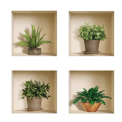 Stickers Adhésifs 3d - Sticker Mural Autocollant Petits Palmiers - Stickers Muraux Chambre Adulte