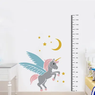 Mesurer La Hauteur Licorne Wall Sticker Autocollants Muraux Mural Stickers Pour Chambre Salon Mur