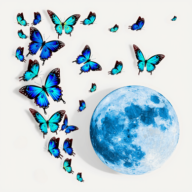 4 Pièces Stickers Muraux Papillons Lumineux Autocollants Muraux Mural Stickers Pour Chambre Salon