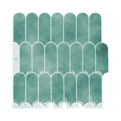 10pcs Papier Peint Carrelage Autocollant Vert 30 X30 Cm Style Mosaïque Sticker Mural Film