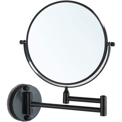 Miroir De Salle De Bain Pliable, Noir, 15 Cm