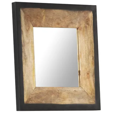 Miroir Suspendu - Miroir Mural - Miroir Décoratif 50x50 Cm Bois De Manguier Massif Miroir Suspendu - Miroir Mural - Miroir Décoratif 50x50 Cm Bois De Manguier Massif