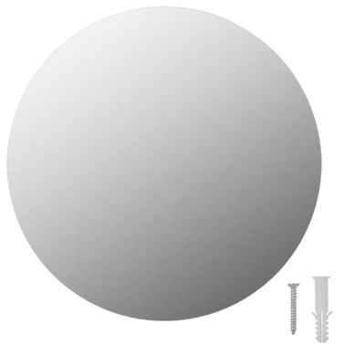 Miroir Mural - Miroir Suspendu - Miroir Décoratif Rond Sans Cadre 30 Cm Verre