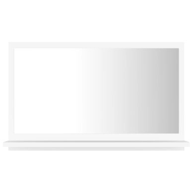 Miroir De Salle De Bain - Miroir Suspendu Blanc 60x10,5x37 Cm Bois D’ingénierie