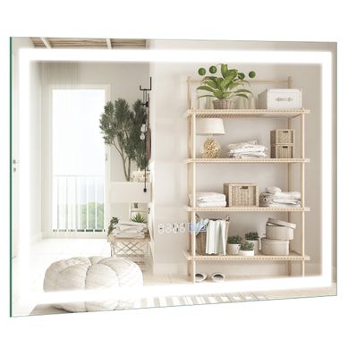 Miroir De Salle De Bain, Miroir Mural Fonction Mémoire Affichage Temps Température 60x40cm Argent