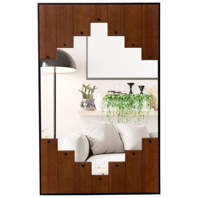 Miroir Mural Rectangulaire Décoratif Grand Miroir Mural 100 X 66 Cm Avec Cadre En Forme De Touches